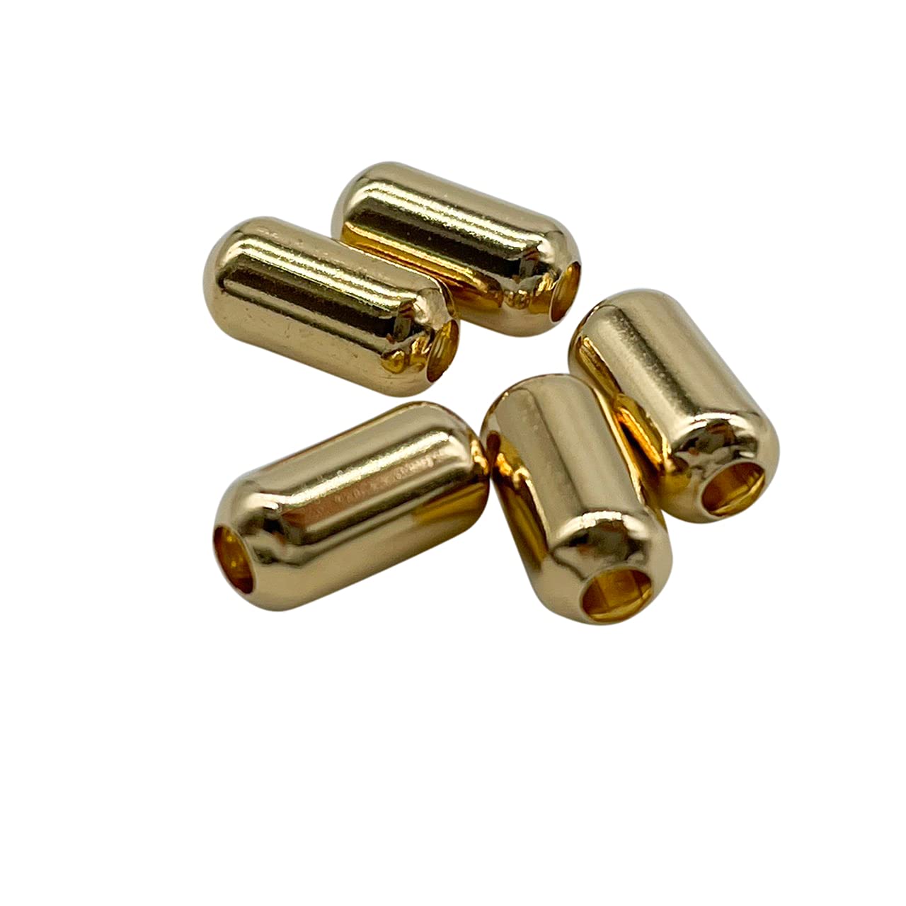 Amazon.co.jp: ゴロクロ 【 パイプビーズ 4mm×8mm ＜ゴールド＞ 1個